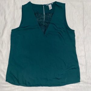 H&M | Emerald Green lace tank